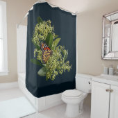 Monarchfalter auf Euonymus Duschvorhang (Beispiel)