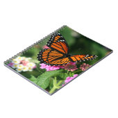 Monarchfalter auf Lantana Flowers.Notebook Notizblock (Linke Seite)