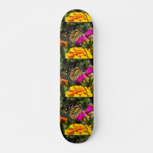 Monarchfalter auf rosa RingelblumeSkateboard Skateboard