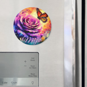 Monarchfalter auf Rose bei Sonnenuntergang Persona Magnet