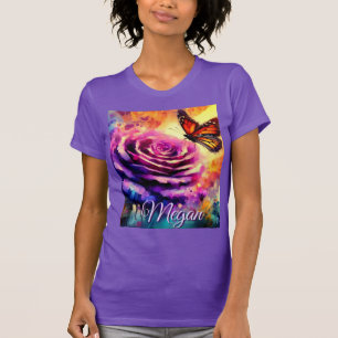 Monarchfalter auf Rose bei Sonnenuntergang Persona T-Shirt