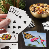 Monarchfalter auf Spielkarten (In Situ)