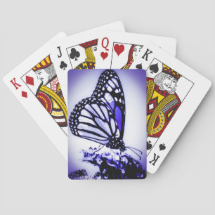 Monarchfalter, blau spielkarten