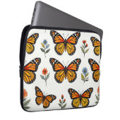 Monarchfalter-Blumenmuster Laptopschutzhülle (Vorne Rechts)