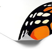 Monarchfalter-Blumenmuster Poster (Ecke)