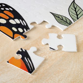 Monarchfalter-Blumenmuster Puzzle (Seite)