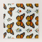 Monarchfalter-Blumenmuster Puzzle (Horizontal)
