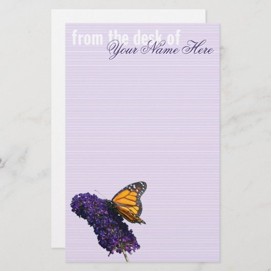 "Monarchfalter" Briefpapier (Vorne/Hinten)