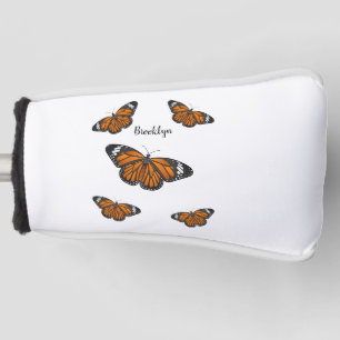 Monarchfalter Cartoon-Illustration Golf Headcover