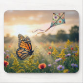 Monarchfalter fliegt einen Drachen Mousepad (Vorne)