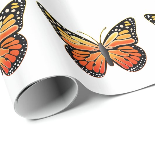 Monarchfalter Geschenkpapier (Rolleneckpunkt)