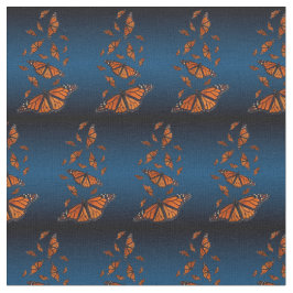Monarchfalter-Gewebe (Licht/dunkelblaue) Stoff