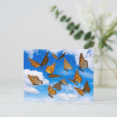 Monarchfalter im Himmel Postkarte (Stehend Vorderseite)
