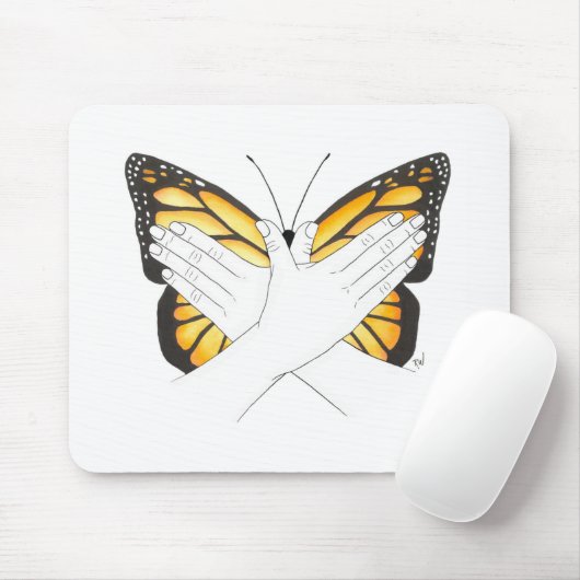 Monarchfalter in ASL Mousepad (Mit Mouse)
