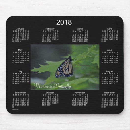 Monarchfalter-Kalender 2018 durch Janz Mousepad (Vorne)