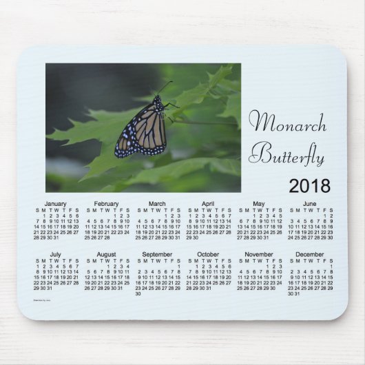 Monarchfalter-Kalender 2018 durch Janz Mousepad (Vorne)