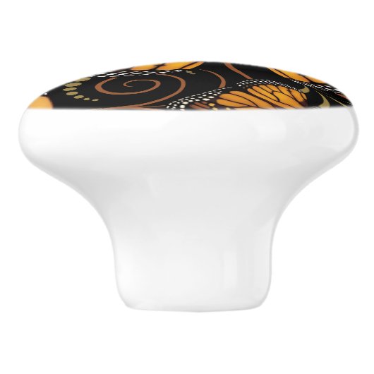 Monarchfalter Keramikknauf (Seitenansicht)