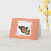 Monarchfalter (koloriert) karte (Gelbe Blume)