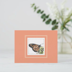 Monarchfalter (koloriert) postkarte