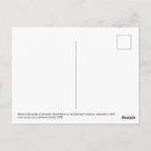 Monarchfalter (koloriert) postkarte (Rückseite)