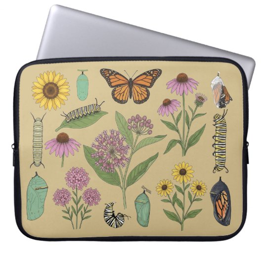 Monarchfalter Laptopschutzhülle (Vorderseite)