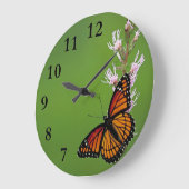 Monarchfalter mit Zahlen Große Wanduhr (Winkel)