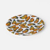 Monarchfalter-Muster Pappteller (Schrägansicht)