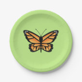 Monarchfalter Orangefalter Pappteller (Vorderseite)