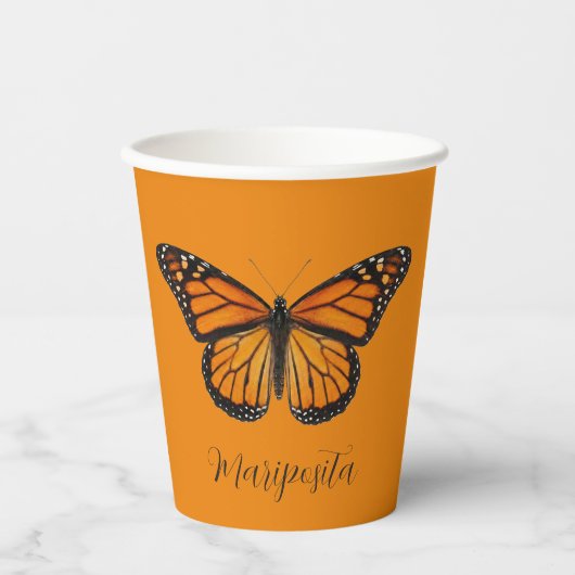 Monarchfalter Pappbecher (Vorderseite)