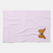 Monarchfalter Pastellrosa Geschirrtuch (Horizontal)