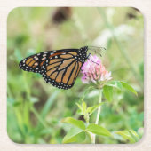 Monarchfalter Rechteckiger Pappuntersetzer (Vorderseite)