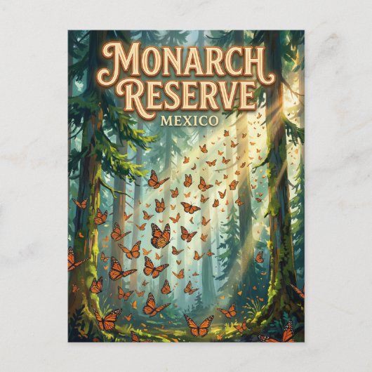Monarchfalter-Reservat Mexiko Postkarte (Vorderseite)
