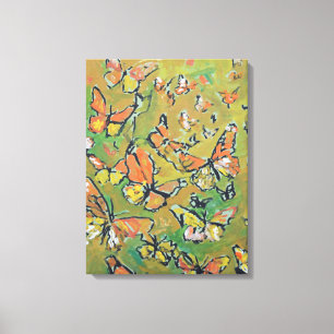 Monarchfalter Schwarm Expressionist Leinwanddruck