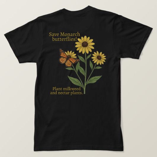 Monarchfalter T-Shirt (Design Rückseite)