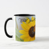 Monarchfalter-u. Sonnenblume-Schwarzes Tasse (Links)