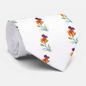 Monarchfalter-u. Tiger-Lilie Krawatte (Gerollt)