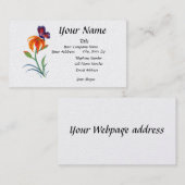 Monarchfalter-u. Tiger-Lilie Visitenkarte (Vorne/Hinten)