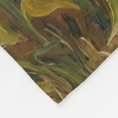 Monarchfalter und Sonnenblumen Fleecedecke (Ecke)