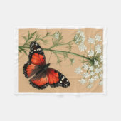 Monarchfalter- und Wildblumen-Fleece-Decke Fleecedecke (Vorderseite (Horizontal))