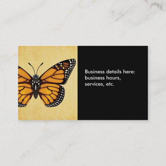 Monarchfalter Visitenkarte (Rückseite)