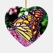 Monarchfalter-Weihnachtsverzierung Keramikornament (Hinten)
