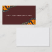 Monarchfalter Wings Fotografie-Karten-Schablone Visitenkarte (Vorne/Hinten)