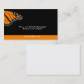 Monarchfalter Wings Fotografie-Karten-Schablone Visitenkarte (Vorne/Hinten)