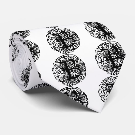 Monarchia Black "B" Krawatte (Gerollt)