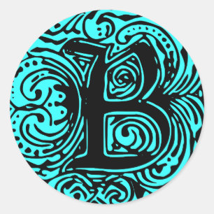 Monarchia Black "B" Runder Aufkleber