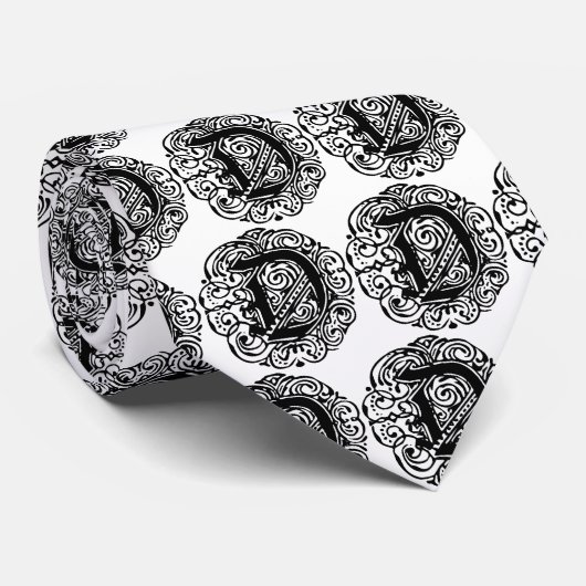 Monarchia Black "D" Krawatte (Gerollt)