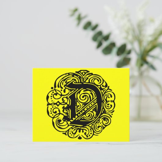 Monarchia Black "D" Postkarte (Stehend Vorderseite)