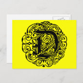 Monarchia Black "D" Postkarte (Vorne/Hinten)