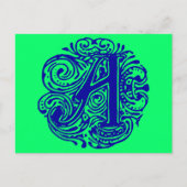 Monarchia Blue "A" Postkarte (Vorderseite)