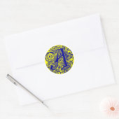 Monarchia Blue "A" Runder Aufkleber (Umschlag)